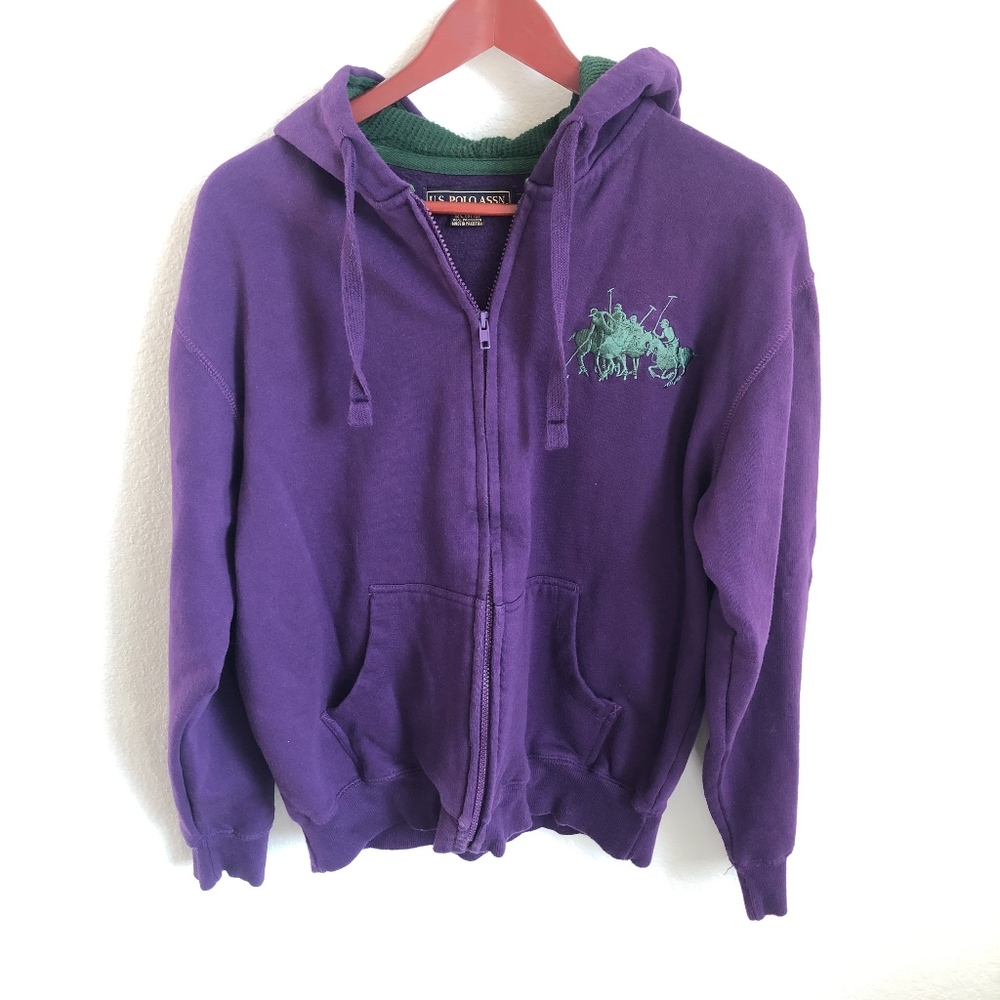 U.S. Polo Assn Men's Long Sleeve Zip Front Hoodie